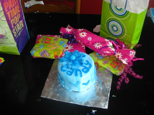 Candy has always wanted to make a fondant cake & we did it together with Kayla